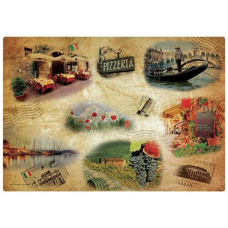 HOFFMASTER 10" x 14" Tour of Italy Paper Placemats, PK1000 311132
